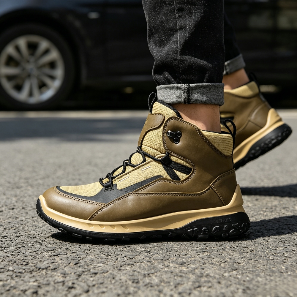 Streetwear Brand Designer - High Top Leather Shoes Men Luxury