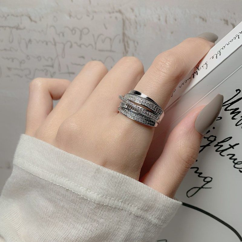 Chrome Hearts Ring - 2025 New Silver Color Rhinestone Ring