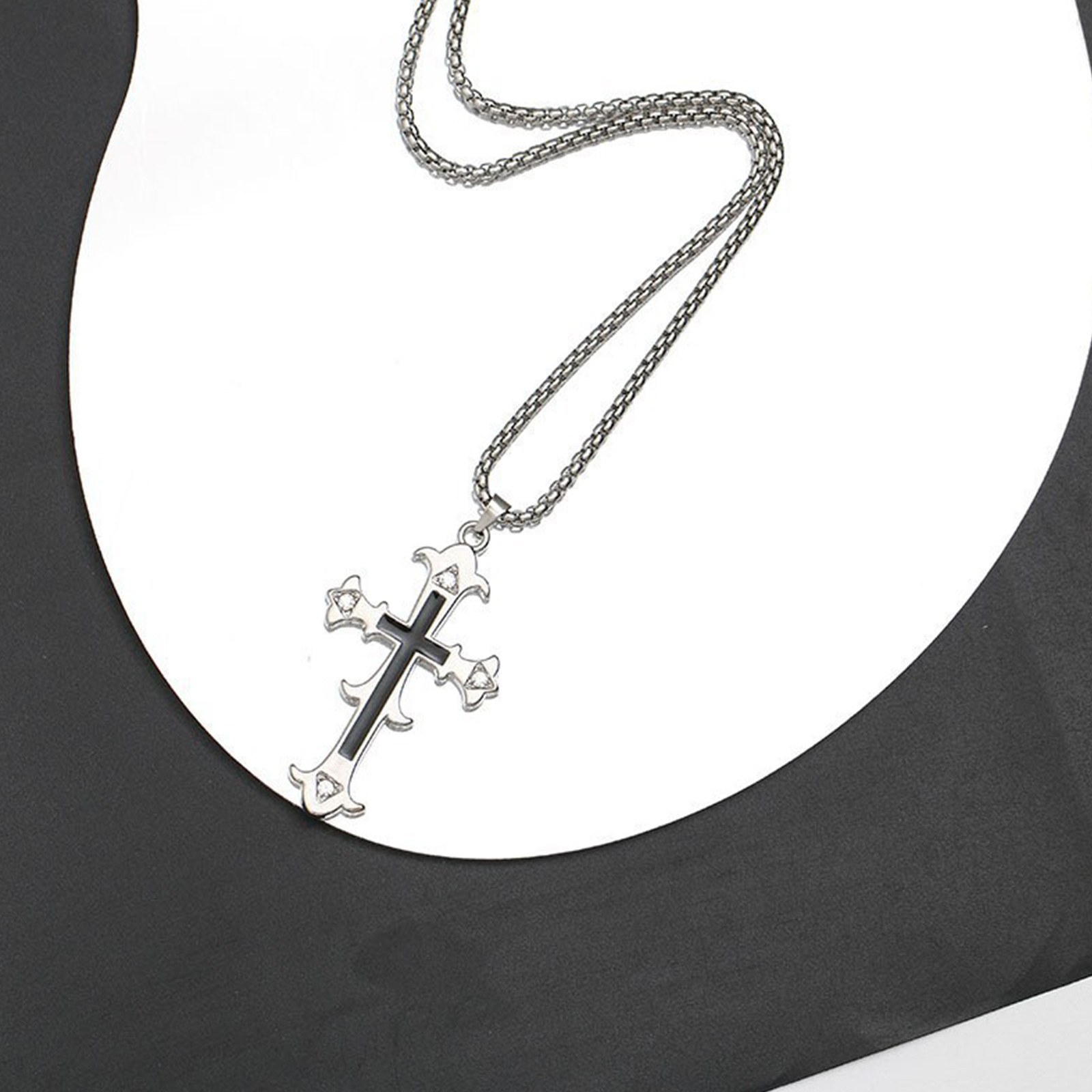 Chrome Hearts Ring - Cross pendant necklace chrome heart diamond