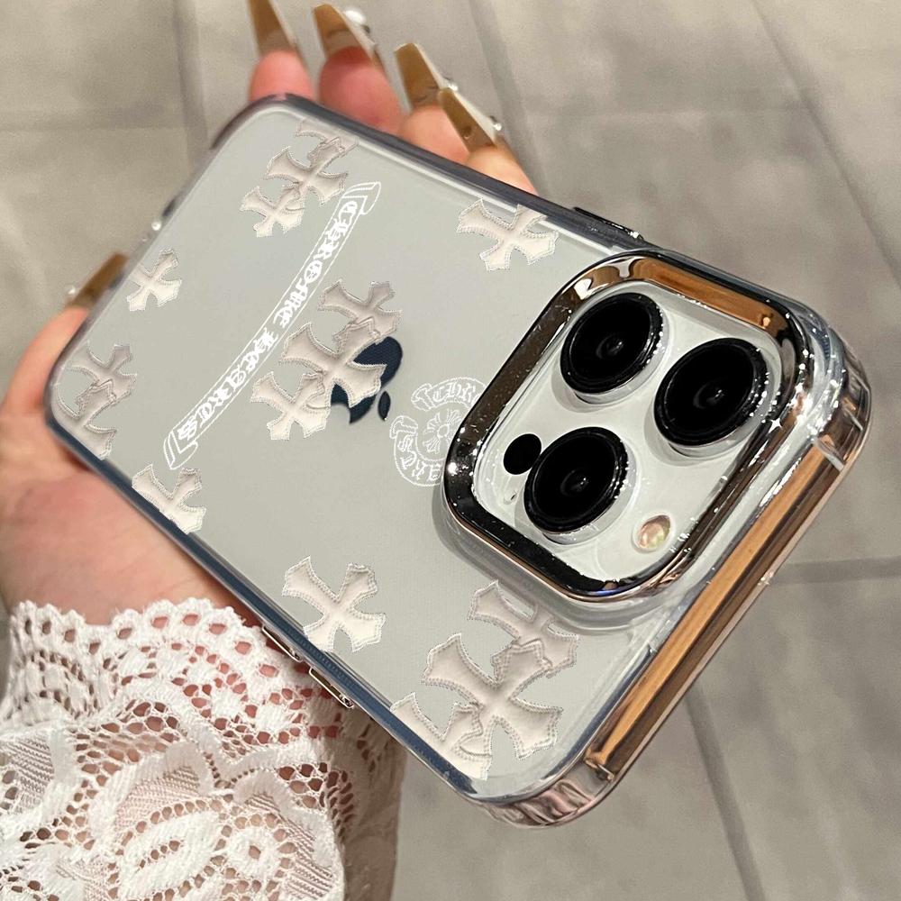 INS Cross Phone Case FOR IPhon - Chrome Hearts Ring ulasan dan harga