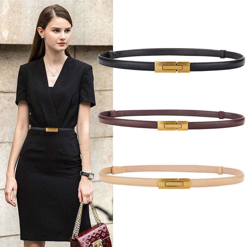 Genuine Leather Thin Belt for  - Off White Belt ulasan dan harga