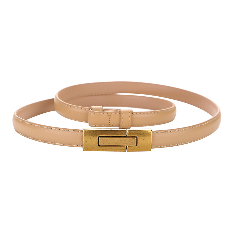 Genuine Leather Thin Belt for  - Off White Belt ulasan dan harga