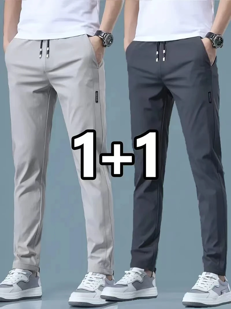 2026 2 Pieces Men's Casual Ice - Streetwear Brand Joggers ulasan dan harga