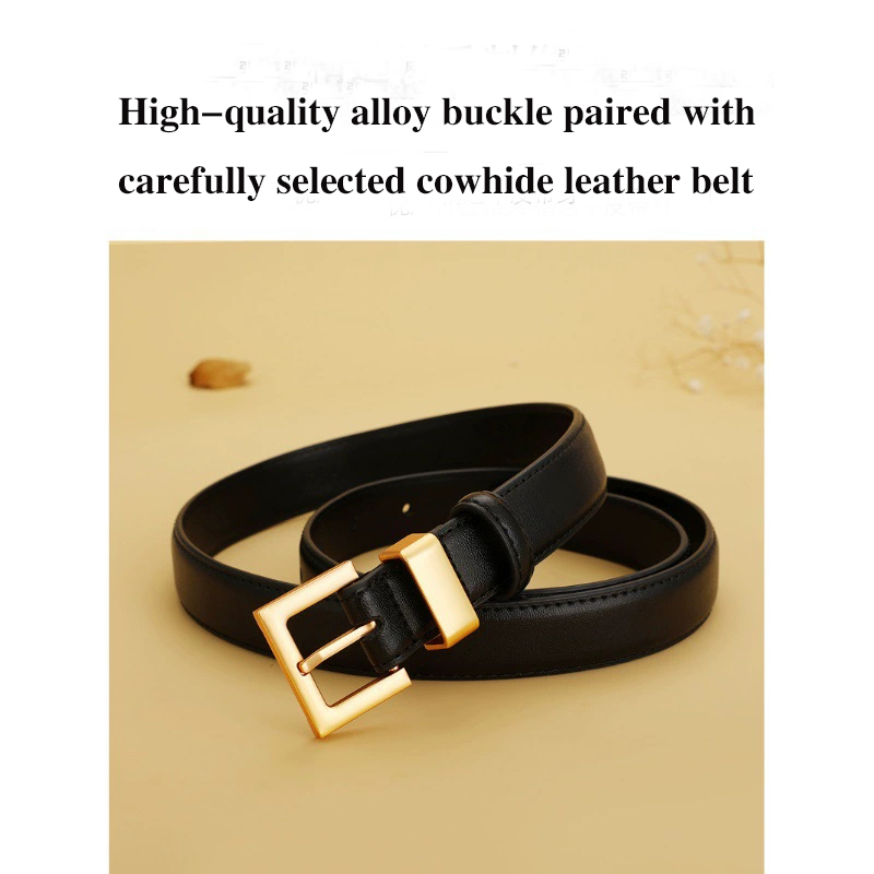 Ladies Leather Belt; Cowhide V - Off White Belt ulasan dan harga