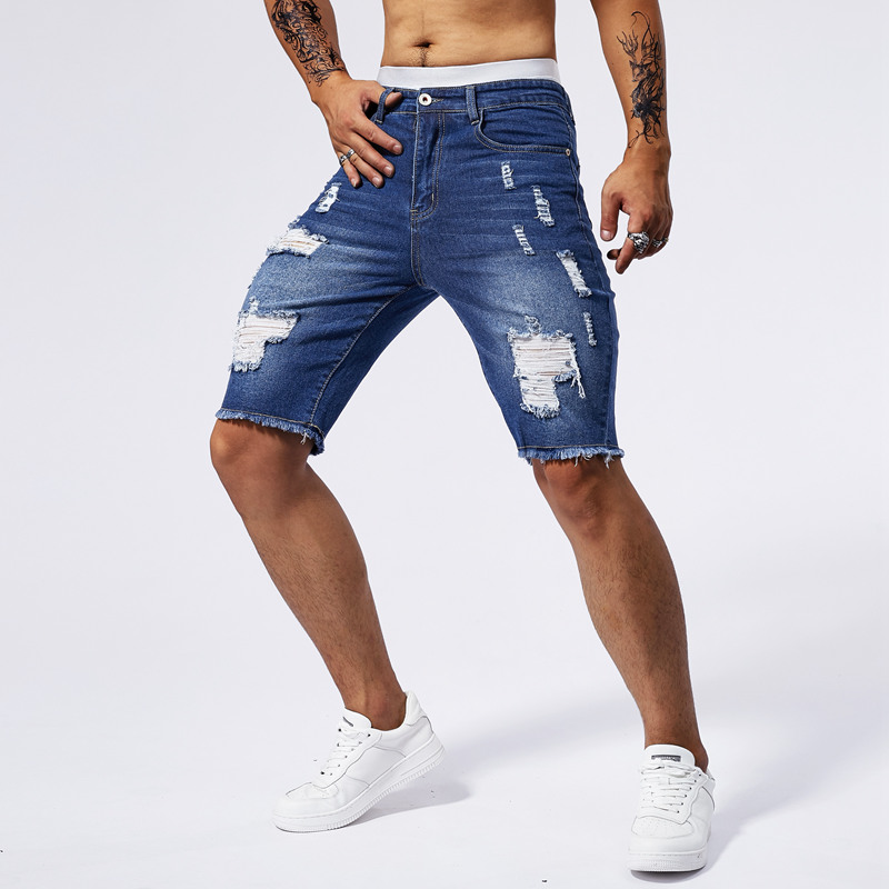 2025 Summer New Men's Ripped D - Streetwear Brand Vintage ulasan dan harga