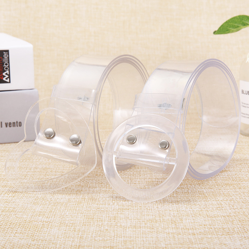 New Transparent Plastic Solid  - Off White Belt ulasan dan harga