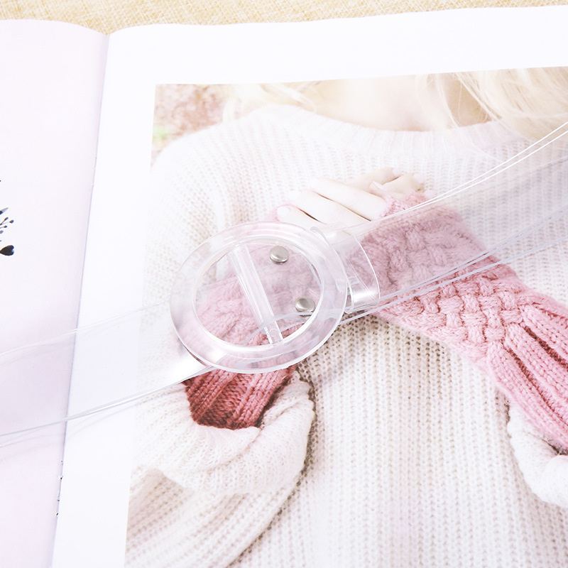 New Transparent Plastic Solid  - Off White Belt ulasan dan harga