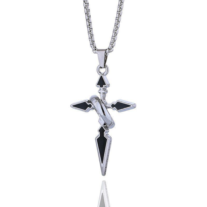 Trendy Brand Cross Pendant Nec - Streetwear Brand Rings ulasan dan harga
