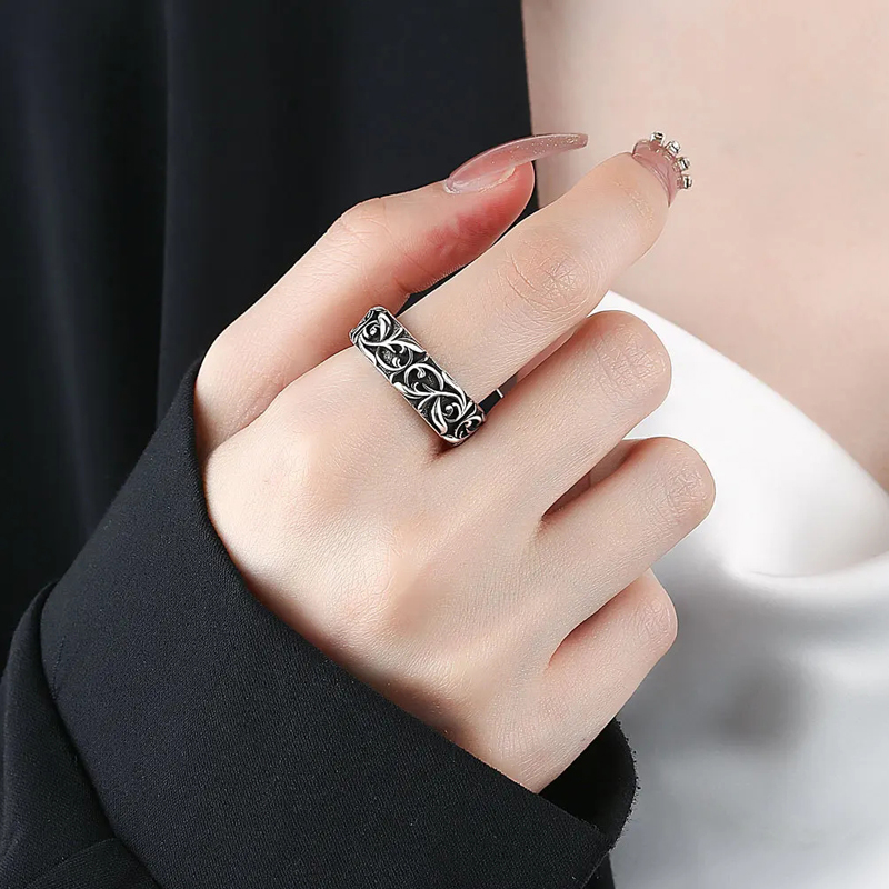 Retro Eternal Vine Rings Silve - Chrome Hearts Ring ulasan dan harga