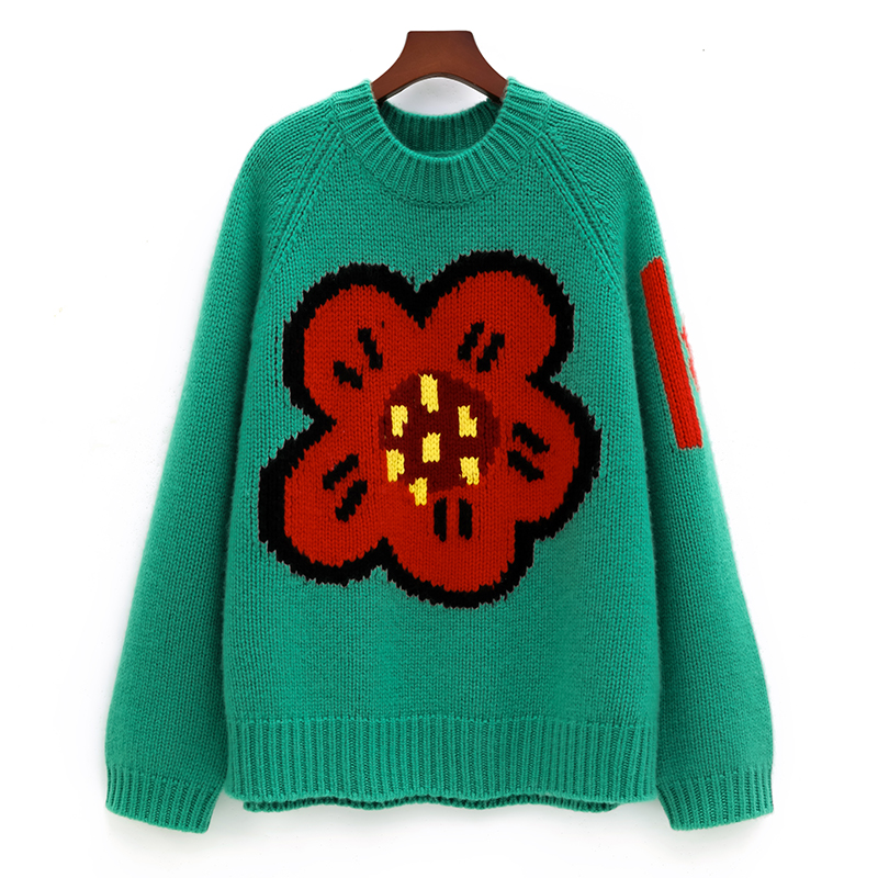 Ladies 100% pure cashmere swea - Streetwear Brand With Flowers ulasan dan harga