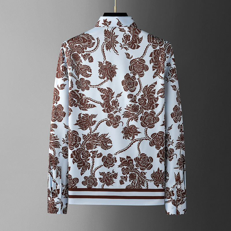 Brand Flower Printed Men's Shi - Streetwear Brand With Flowers ulasan dan harga