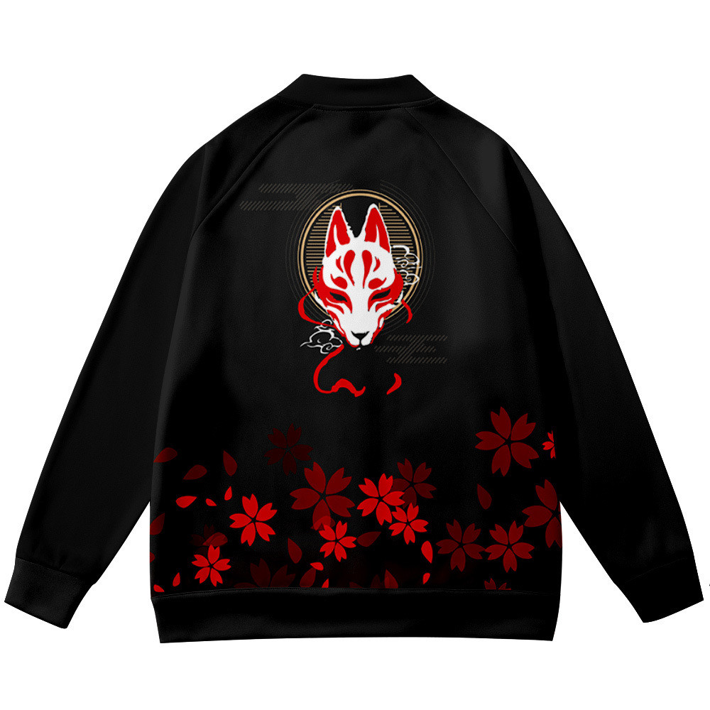Coats Anime Flower Fox 3D Prin - Streetwear Brand With Flowers ulasan dan harga