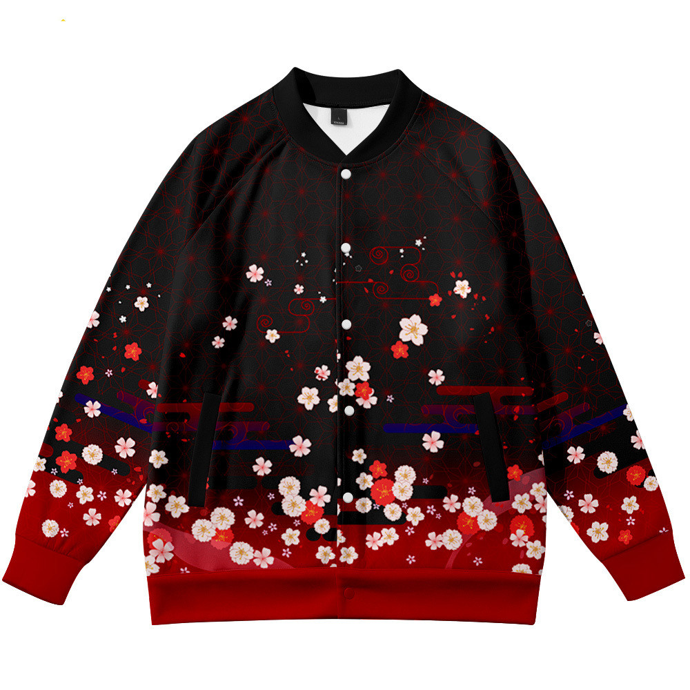 Coats Anime Flower Fox 3D Prin - Streetwear Brand With Flowers ulasan dan harga