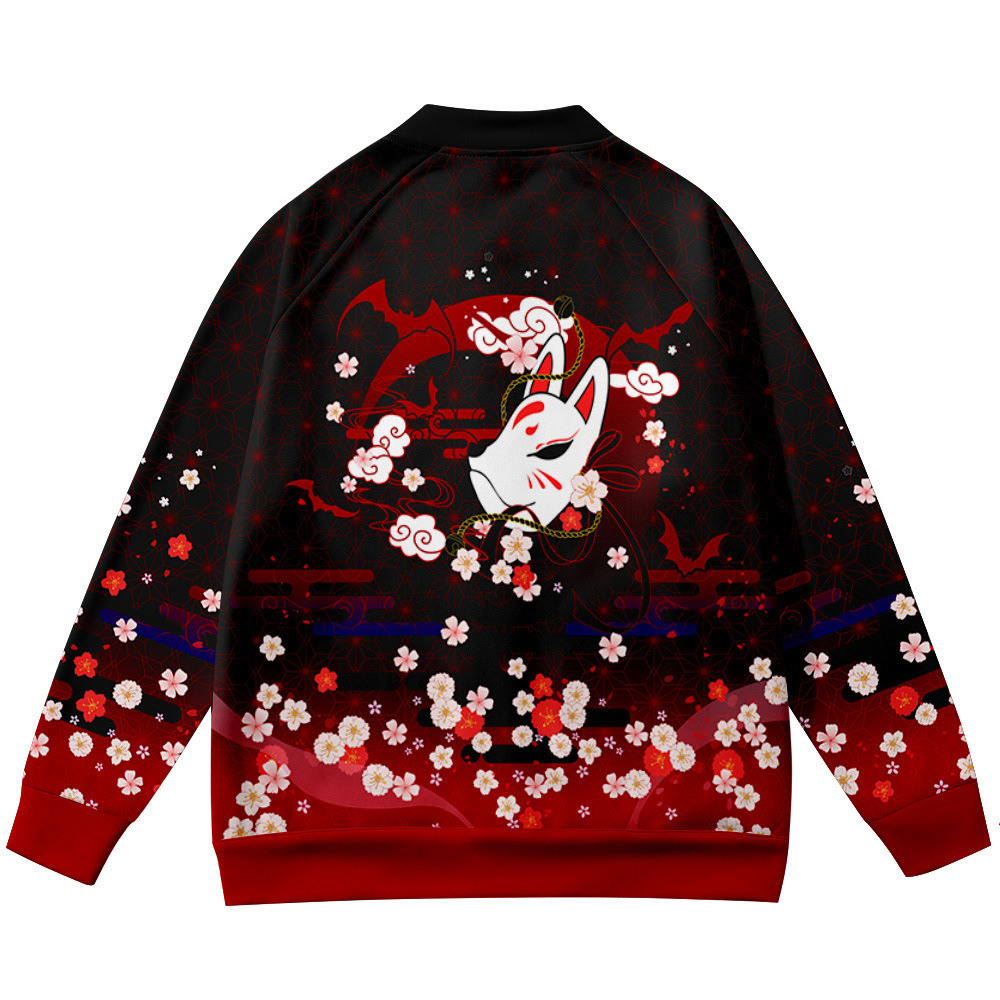 Coats Anime Flower Fox 3D Prin - Streetwear Brand With Flowers ulasan dan harga