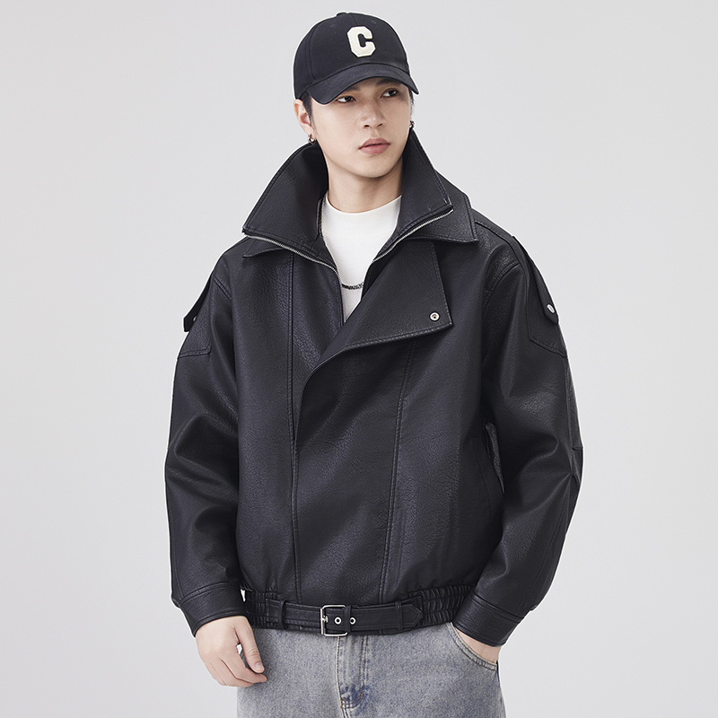 Autumn Winter Leather Jacket M - Streetwear Brand Vintage ulasan dan harga