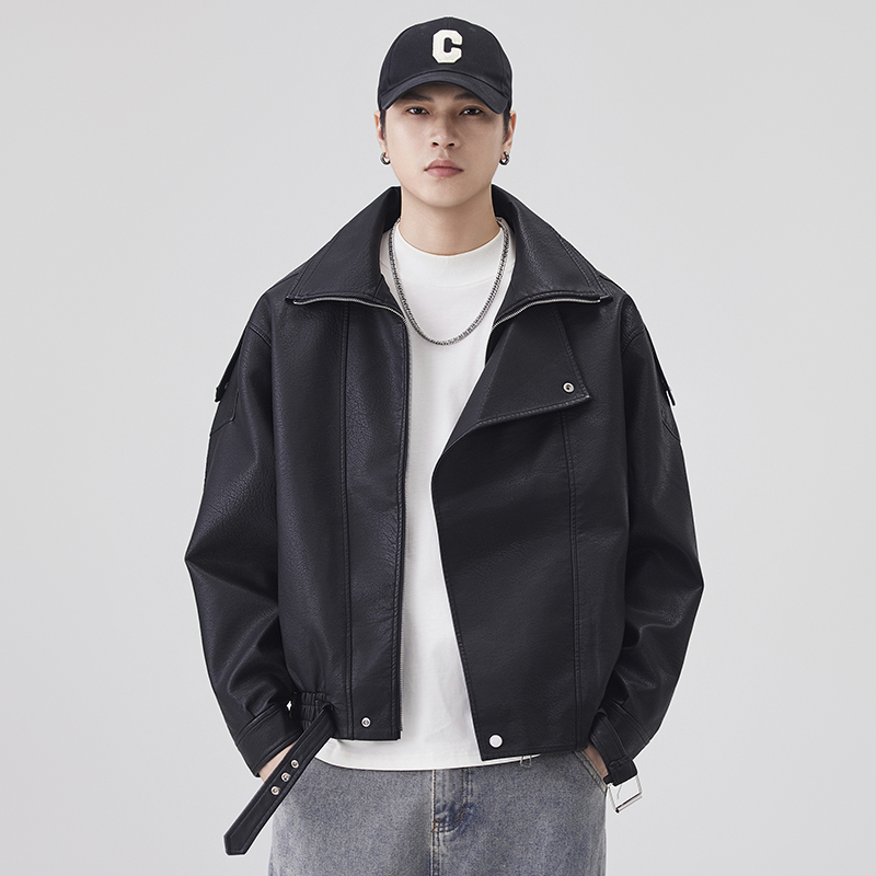 Autumn Winter Leather Jacket M - Streetwear Brand Vintage ulasan dan harga