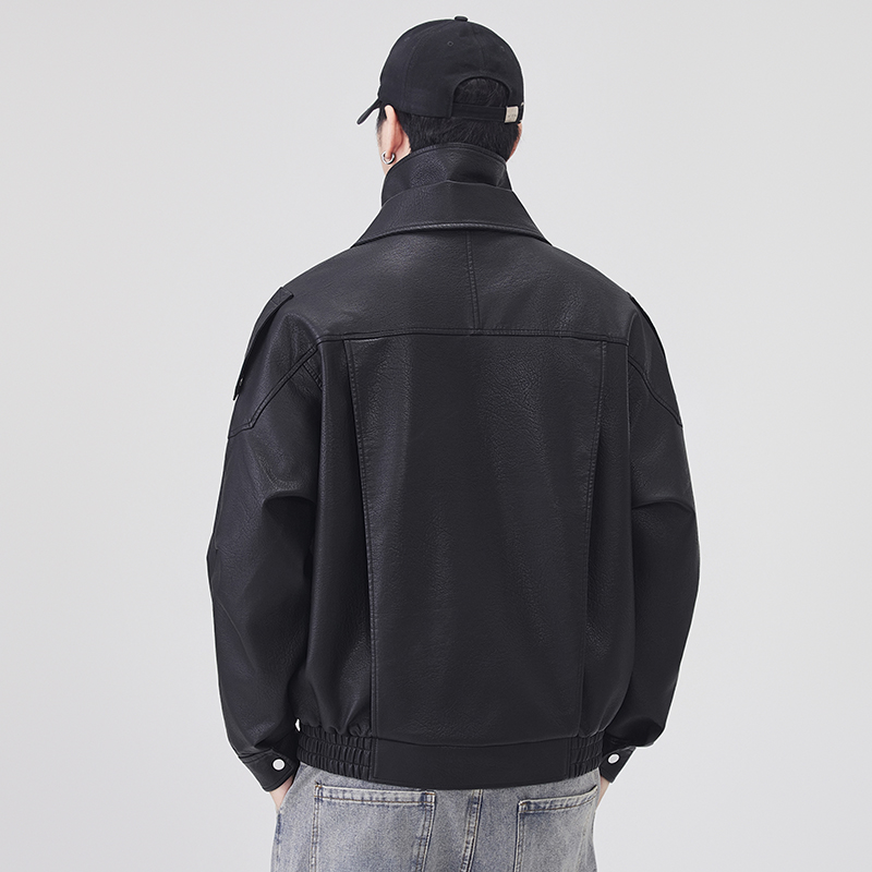 Autumn Winter Leather Jacket M - Streetwear Brand Vintage ulasan dan harga