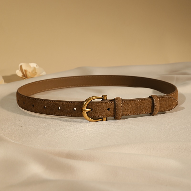 Luxury suede belt for women St - Off White Belt ulasan dan harga