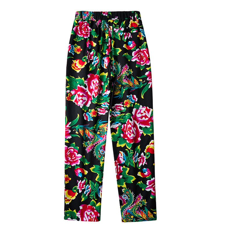 Men Chinese Style Popular Pant - Streetwear Brand With Flowers ulasan dan harga