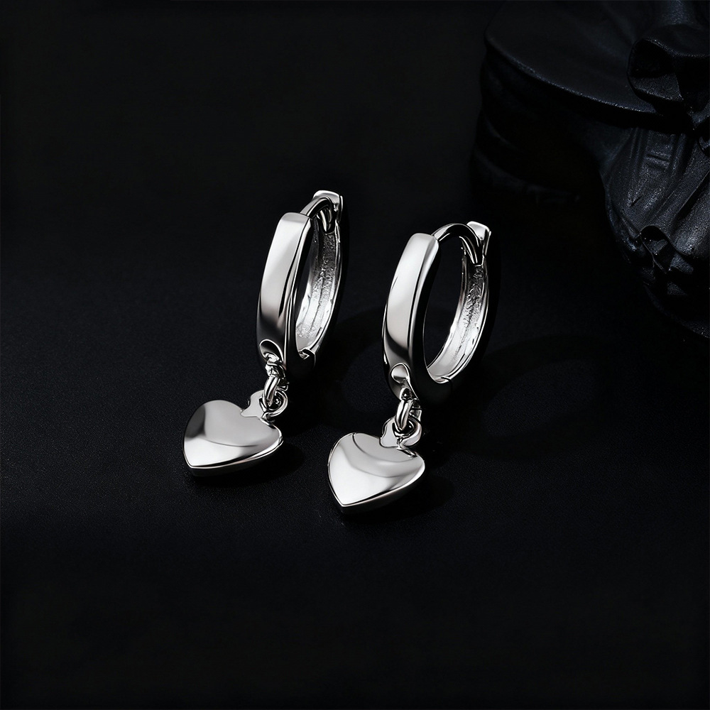925 Sterling Silver Heart Stud - Chrome Hearts Ring ulasan dan harga