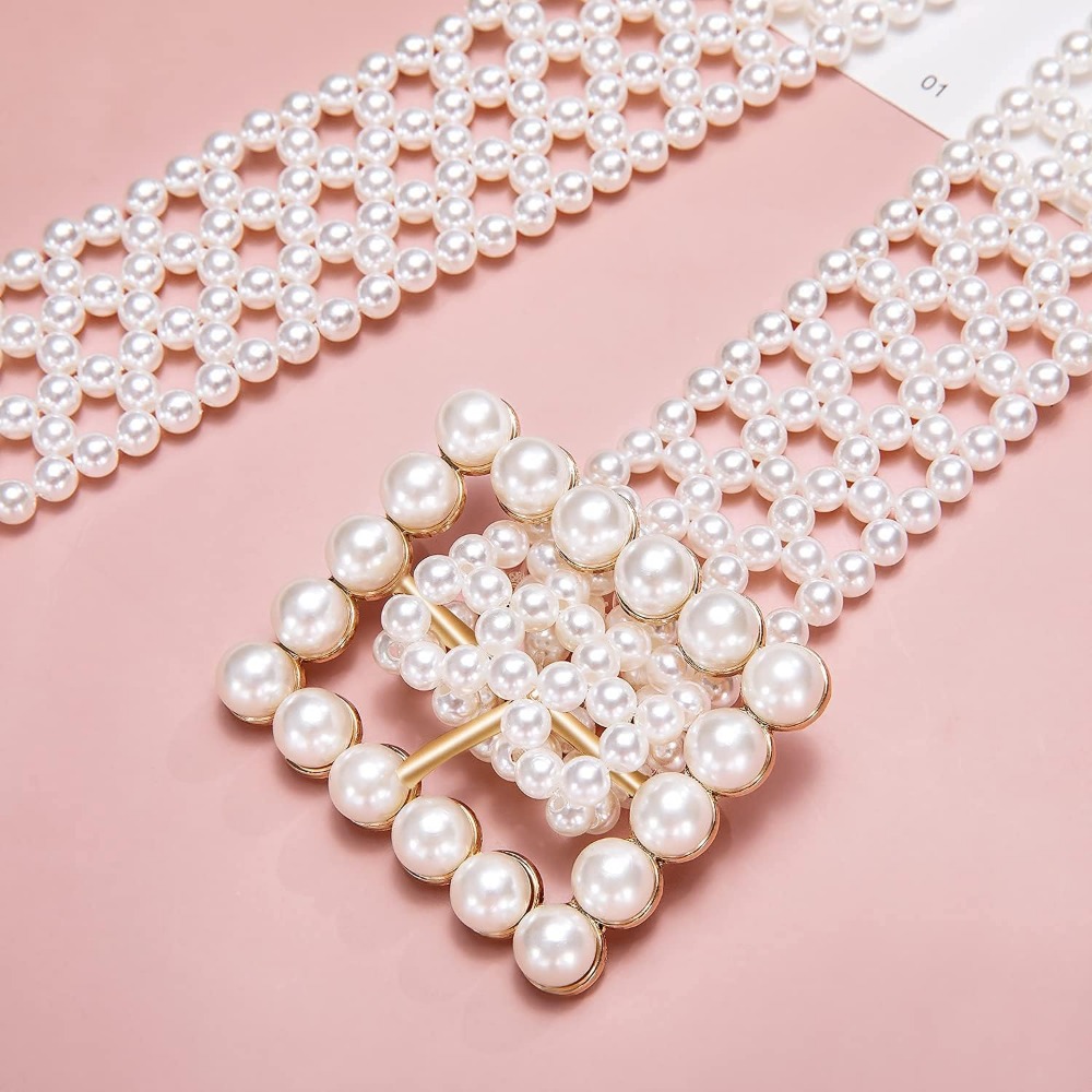 95cm long Pearl Belts Gift for - Off White Belt ulasan dan harga