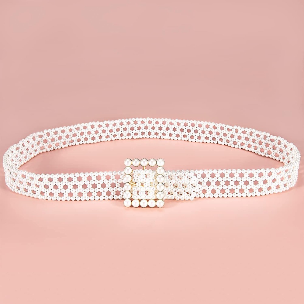 95cm long Pearl Belts Gift for - Off White Belt ulasan dan harga