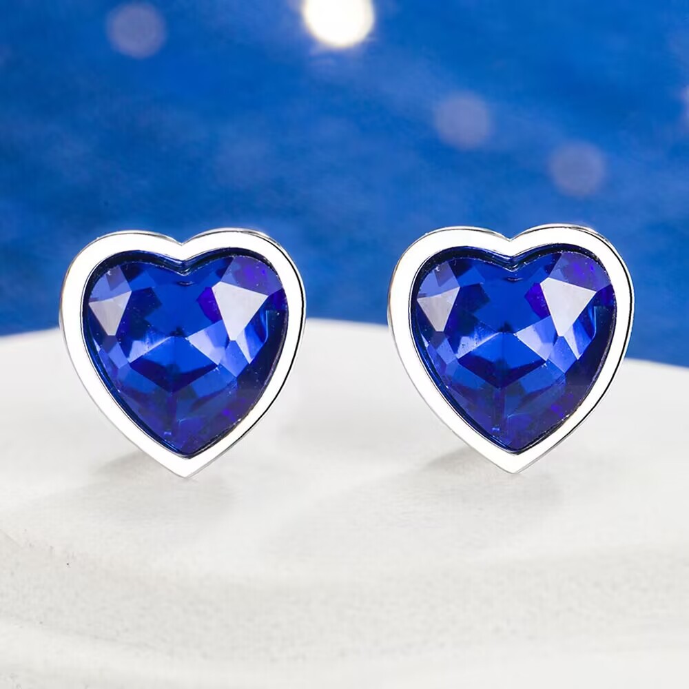 925 Sterling Silver Heart Blue - Chrome Hearts Ring ulasan dan harga