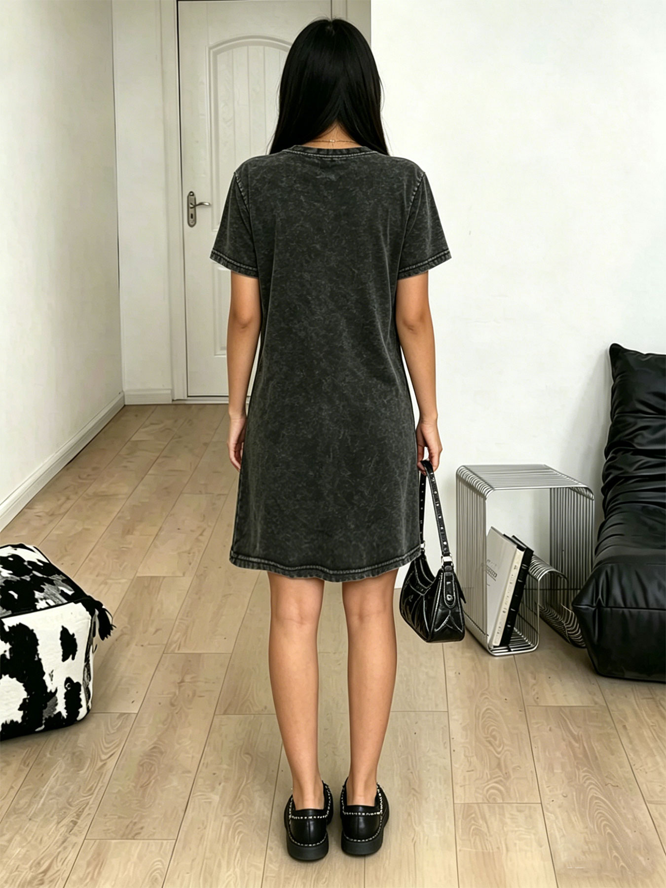 Women's washed vintage T-shirt - Streetwear Brand In Paris ulasan dan harga