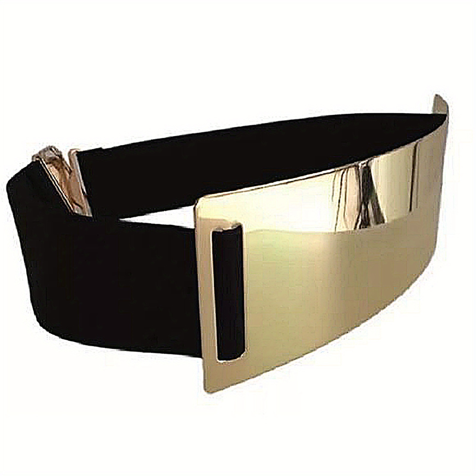 Punk-Elegant Metallic Glossy W - Off White Belt ulasan dan harga