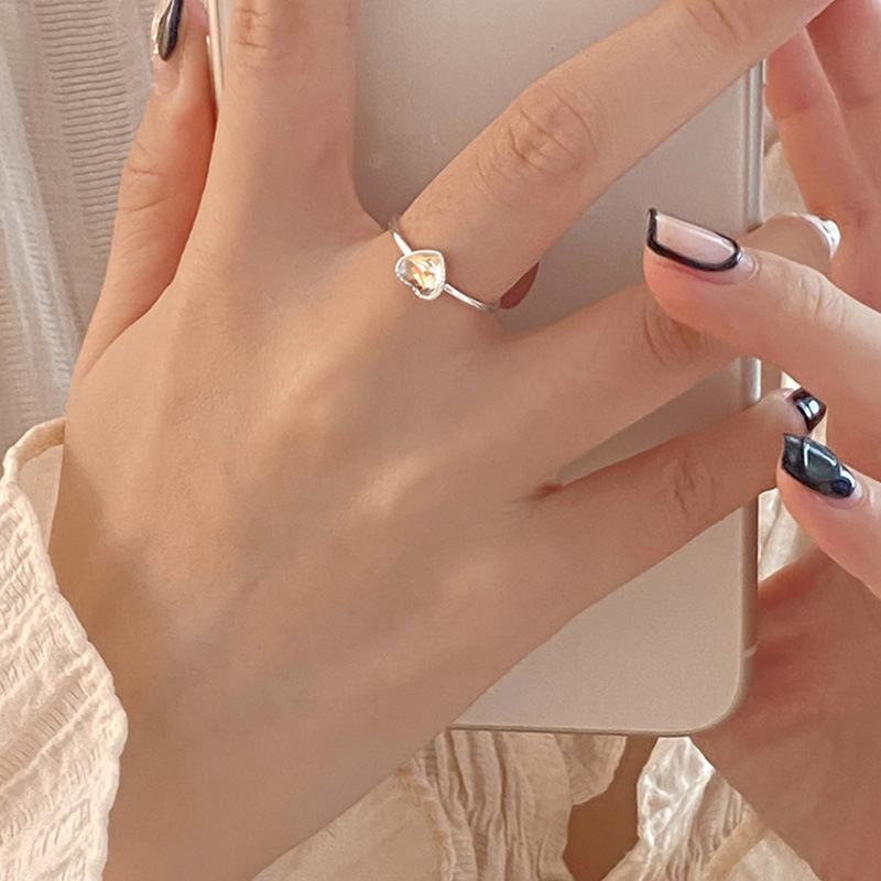 925 Sterling Silver Heart Zirc - Chrome Hearts Ring ulasan dan harga