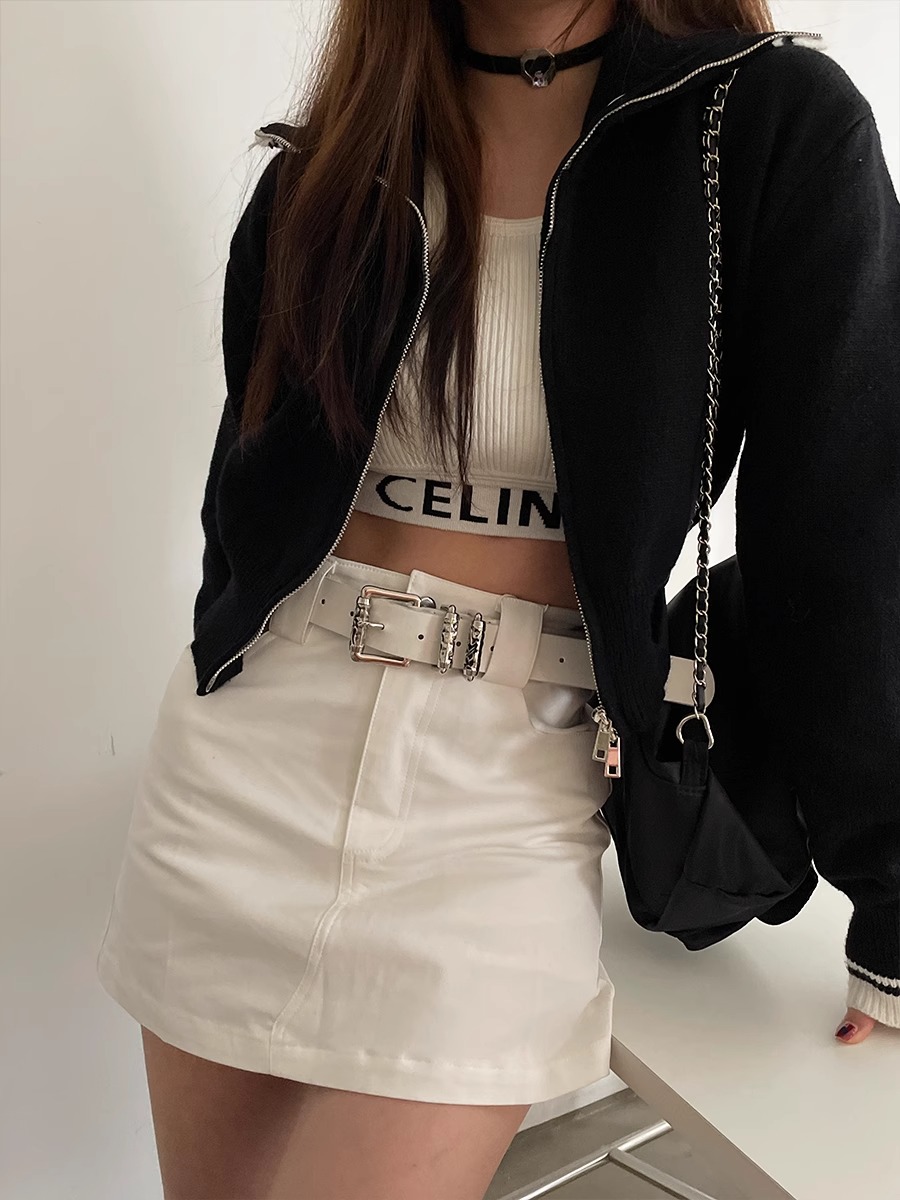 New retro Female Subculture Be - Off White Belt ulasan dan harga