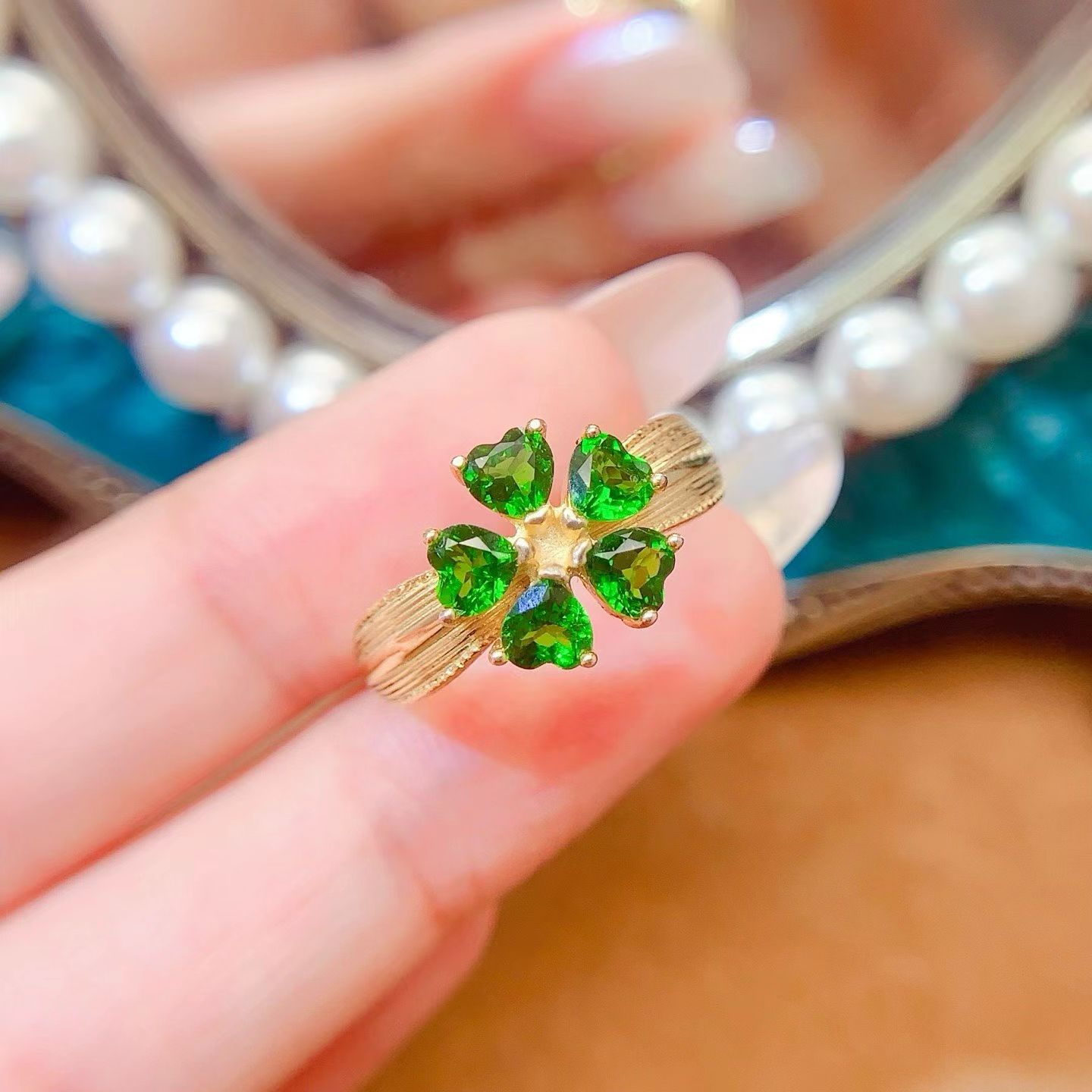 Natural Chrome Diopside Ring w - Chrome Hearts Ring ulasan dan harga