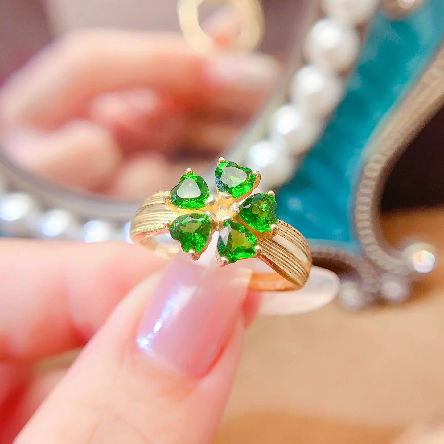 Natural Chrome Diopside Ring w - Chrome Hearts Ring ulasan dan harga