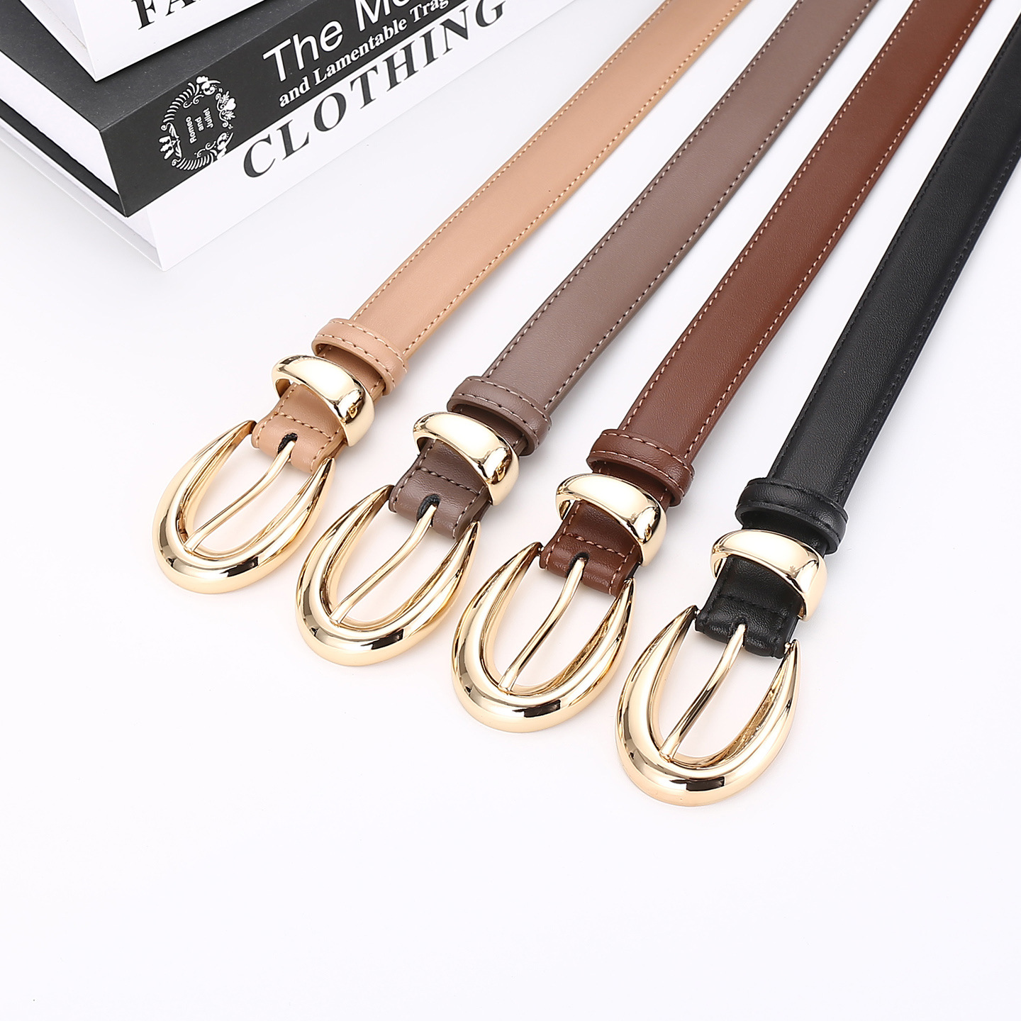 Women's Genuine Leather Belt,  - Off White Belt ulasan dan harga