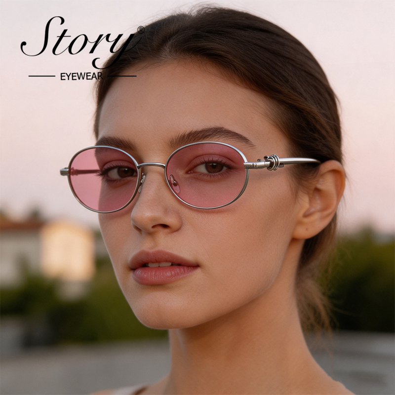 STORY Retro Metal Frame Oval S - Streetwear Brand Designer ulasan dan harga